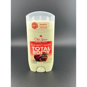 Old Spice Total Body Deodorant Black Cherry Bourbon Sensitive Free 3.0 oz